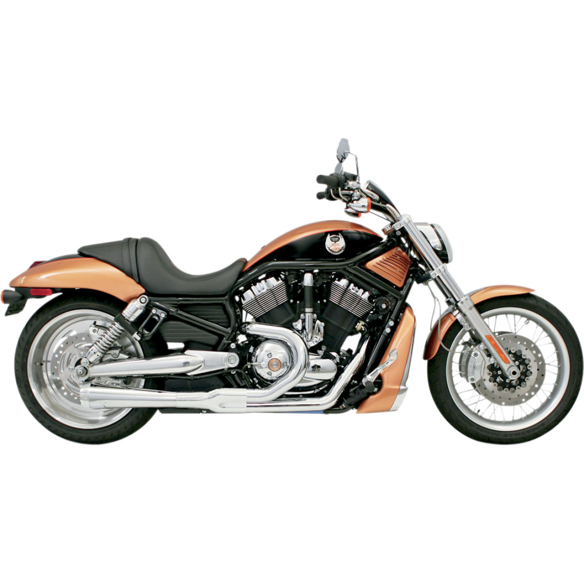 Bassani Xhaust #1V12J - Road Rage 2:1 Exhaust - Chrome