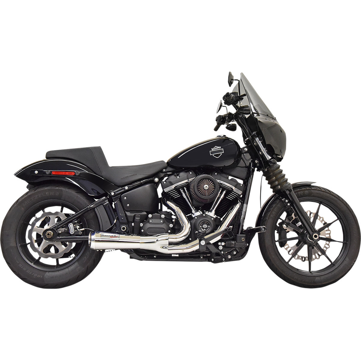 Bassani Xhaust #1S73 - 2:1 Short Exhaust - Chrome