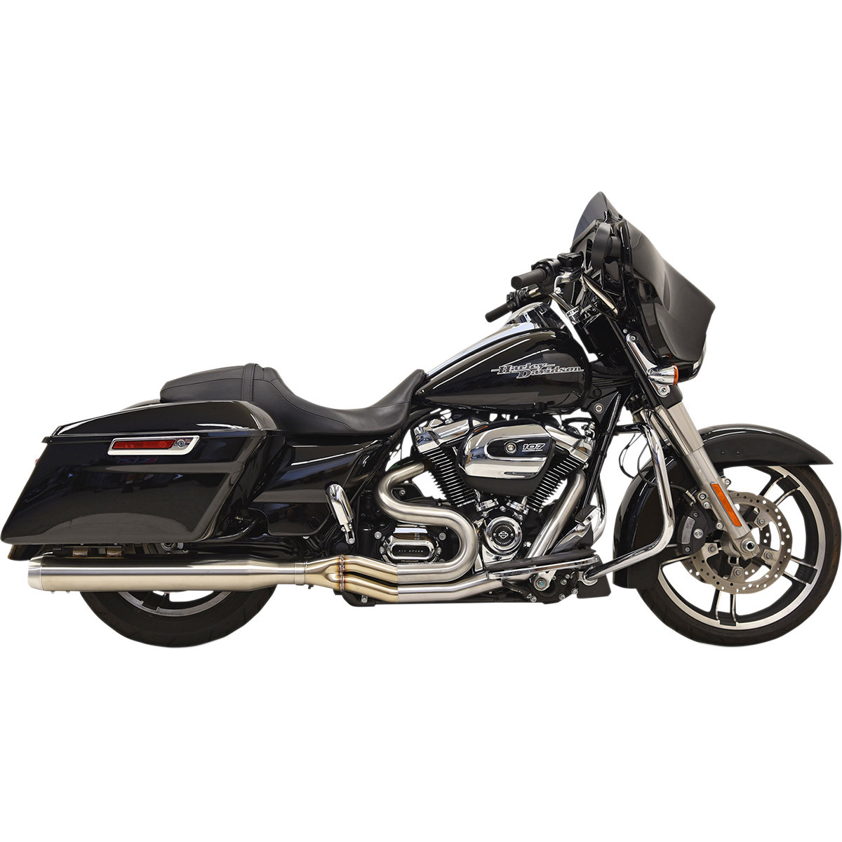 Bassani Xhaust #1F28SS - 2:1 Exhaust - Stainless Steel - Straight Can