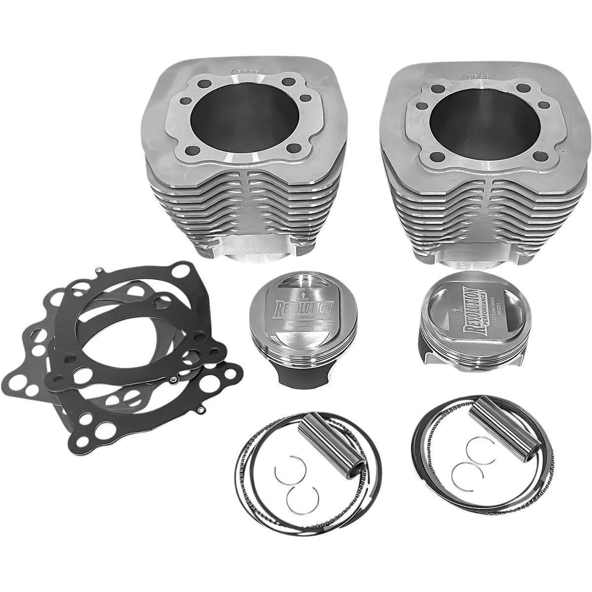 Revolution Performance, LLC #RP201-101W - Cylinder Kit - 98" - Big Bore - Natural Silver - Twin Cam