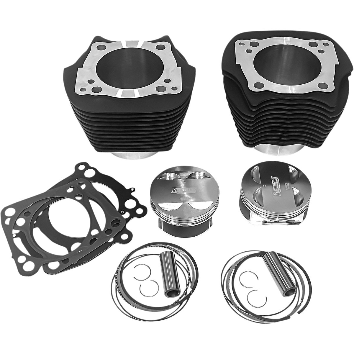 Revolution Performance, LLC #RP201-608W - Cylinder Kit - 128" - Big Bore - Black - 114"/117" M8