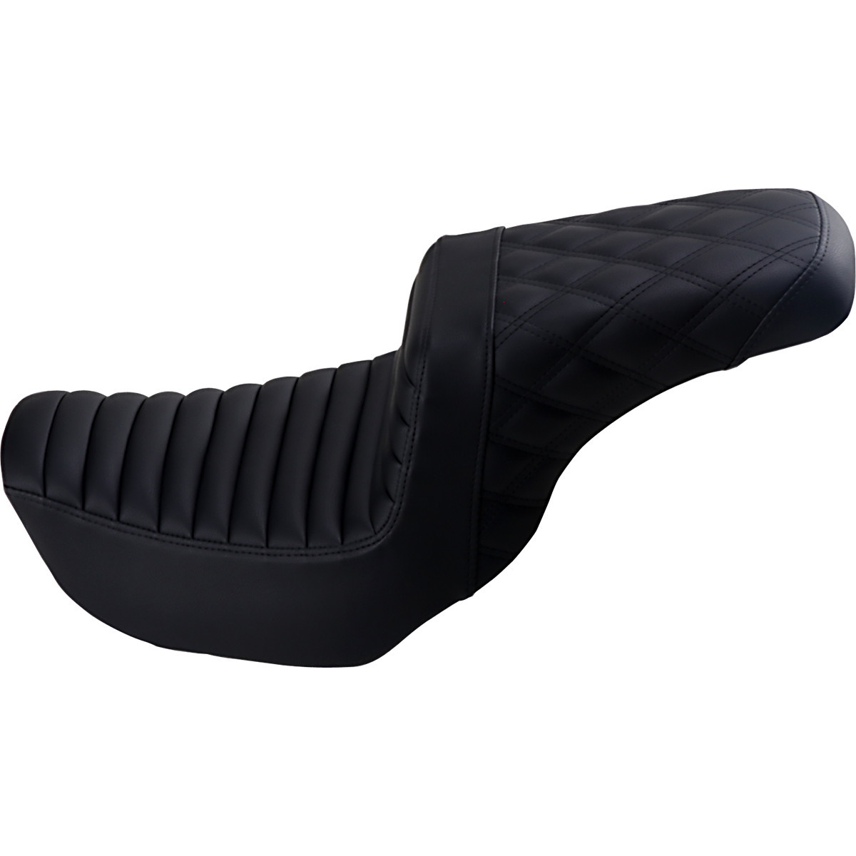 Saddlemen #806-04-176 - Step-Up Seat - Front Tuck-n-Roll/Rear Lattice Stitch - Black
