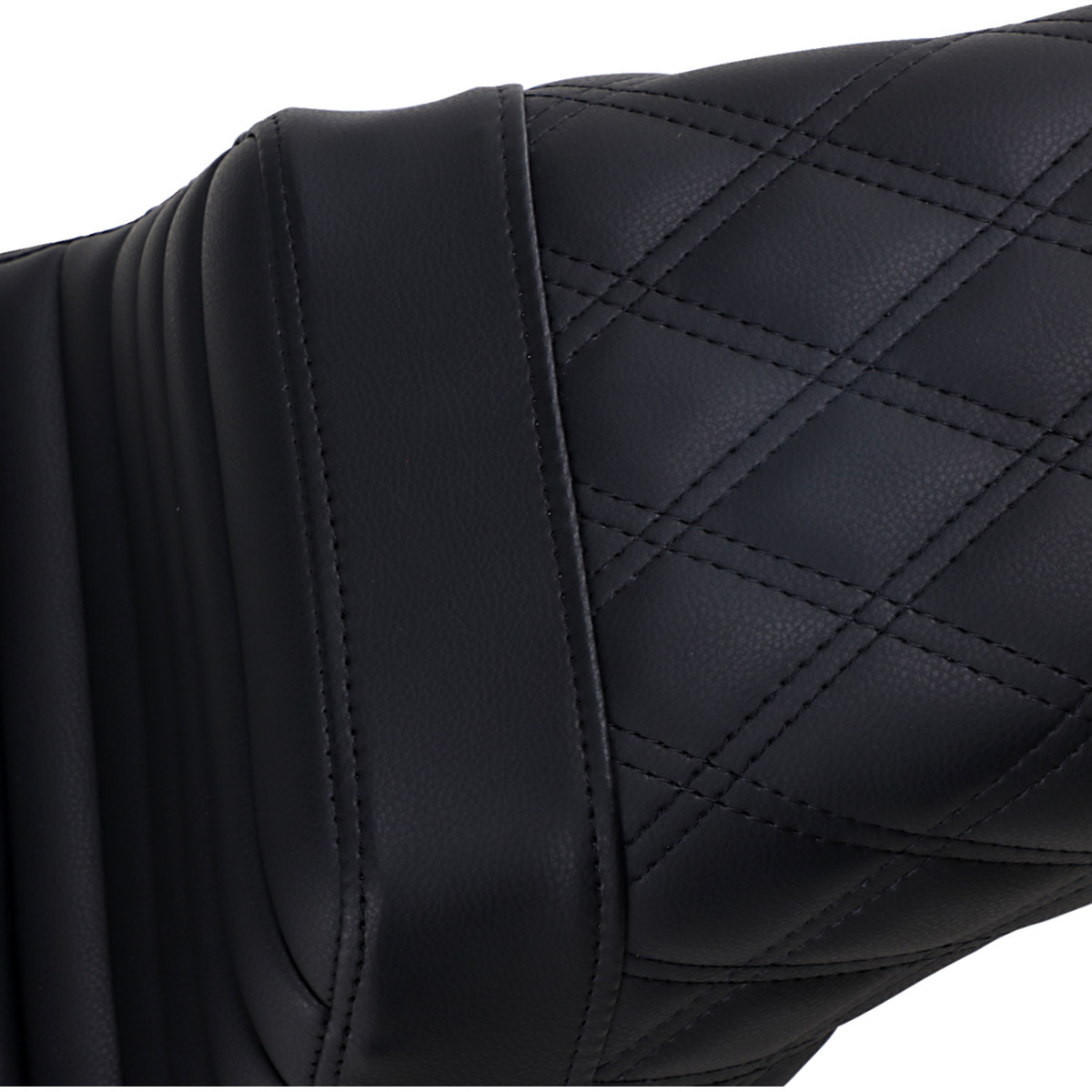 Saddlemen #806-04-176 - Step-Up Seat - Front Tuck-n-Roll/Rear Lattice Stitch - Black