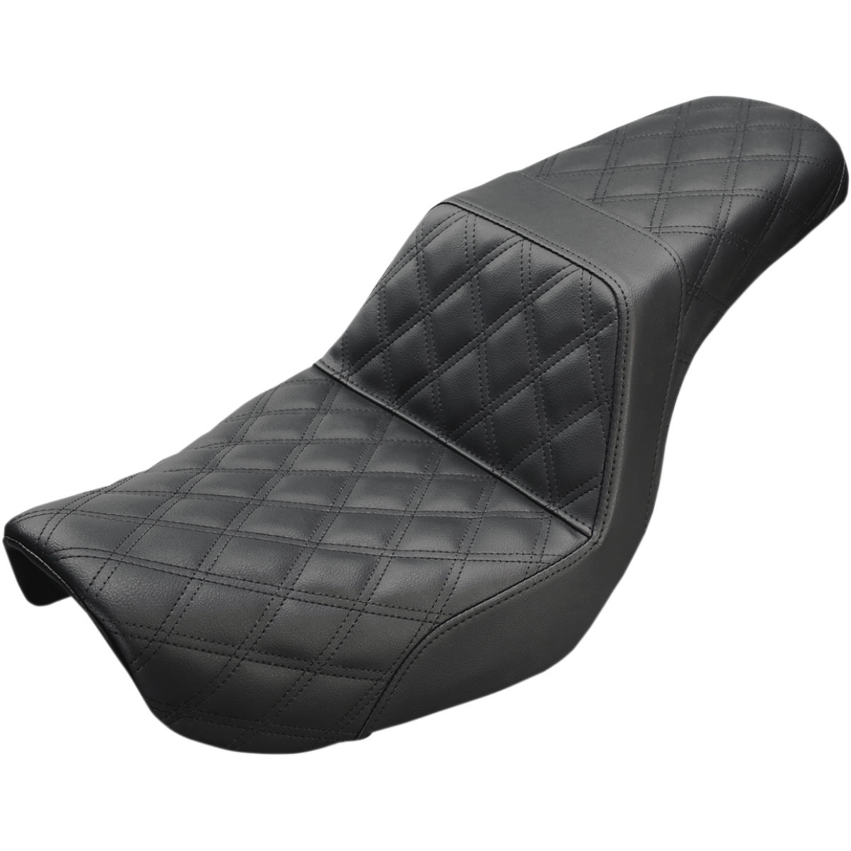 Saddlemen #804-04-175 - Step-Up Seat - Full Lattice Stitch - Black - Dyna