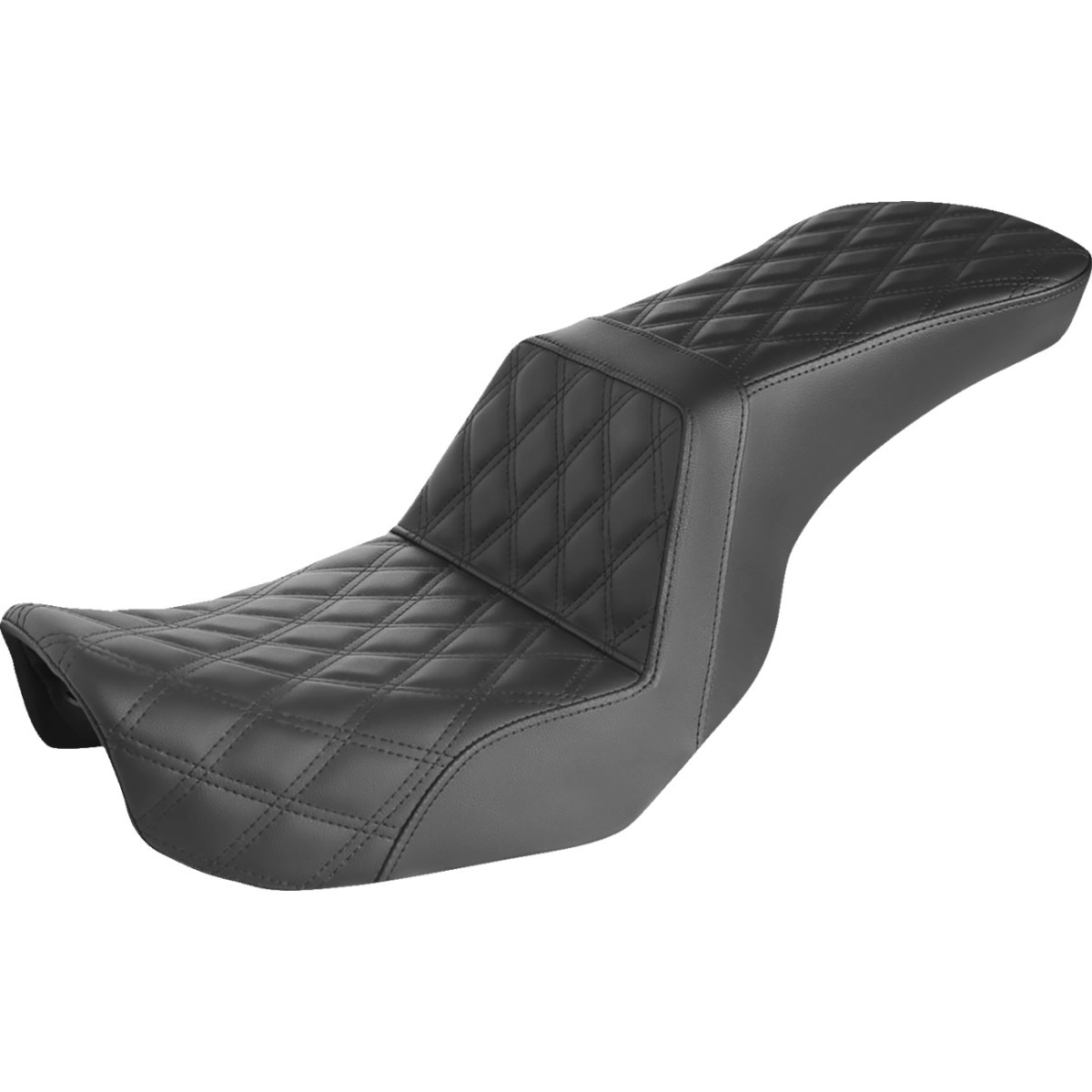 Saddlemen #806-04-195 - Step-Up Seat - Full Lattice Stitch - Black - Dyna