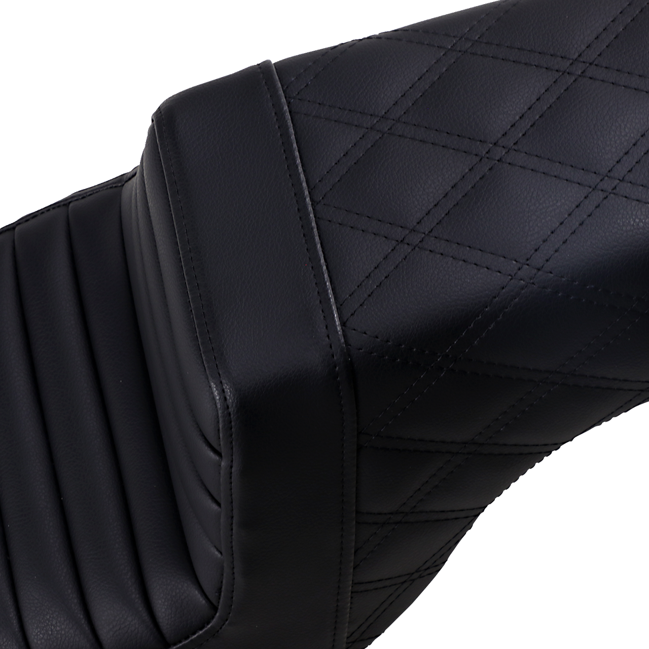Saddlemen Step-Up Seat - Front Tuck-n-Roll/Rear Lattice Stitch - Black (#807-11-176)