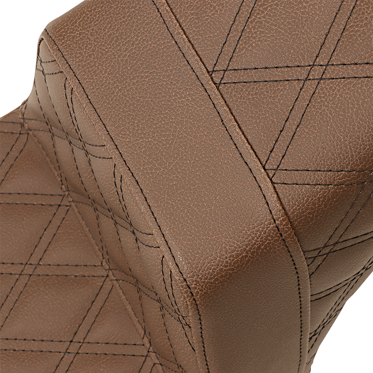 Saddlemen Step-Up Seat - Full Lattice Stitch - Brown - Scout Bobber