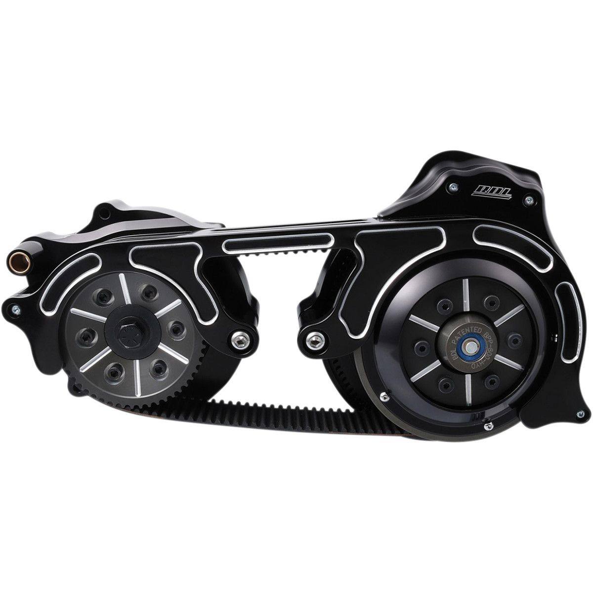 Belt Drives LTD. #TC2PBH-2-B - Open Belt Drive - 2" - Black - '07-'16 Big Twins