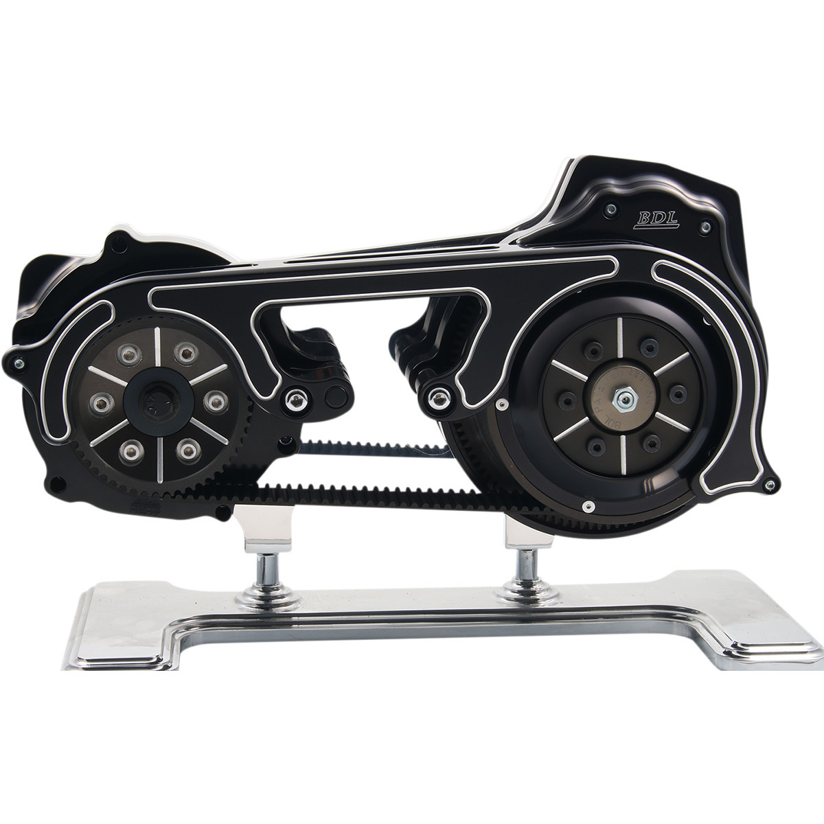 Belt Drives LTD. #M18S-B - Open Belt Drive with Two-Piece Motor Plate - 2" - Black