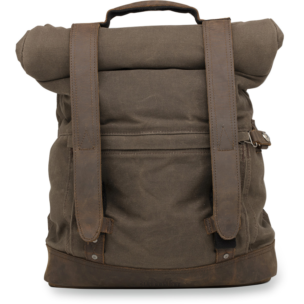Burly Brand #B15-1020D - Roll Top Backpack - Dark Oak