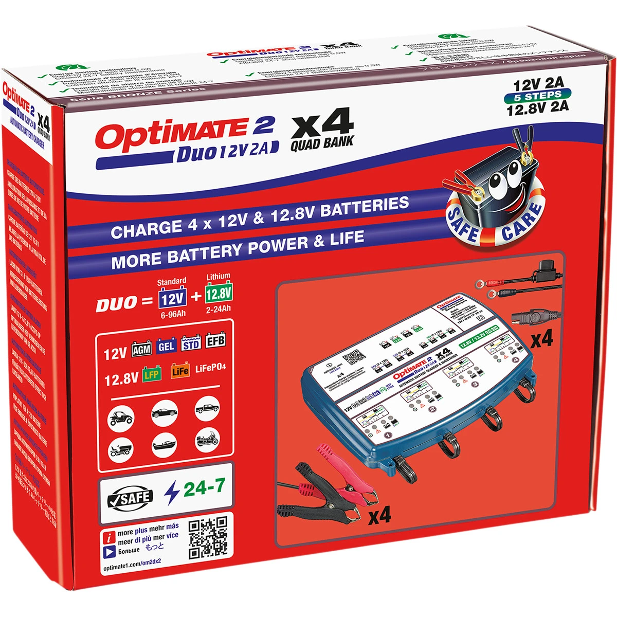 Tecmate #TM-575 - Battery Charger/Maintainer - 4-Bank