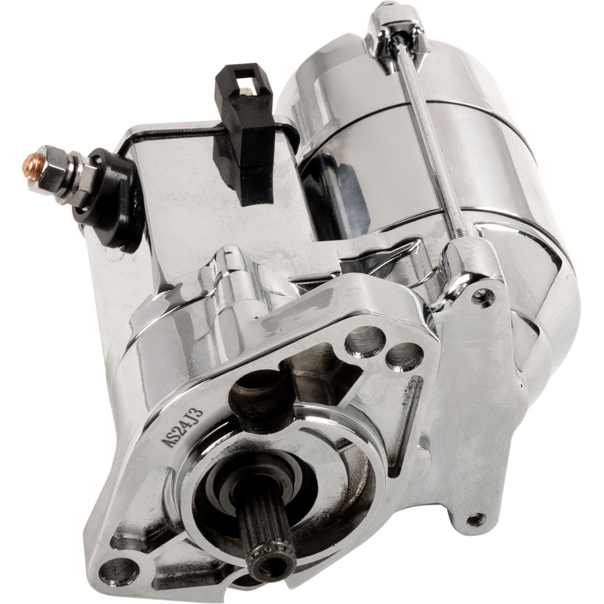 Terry Components #771090 - Starter Motor - Harley Davidson - Chrome