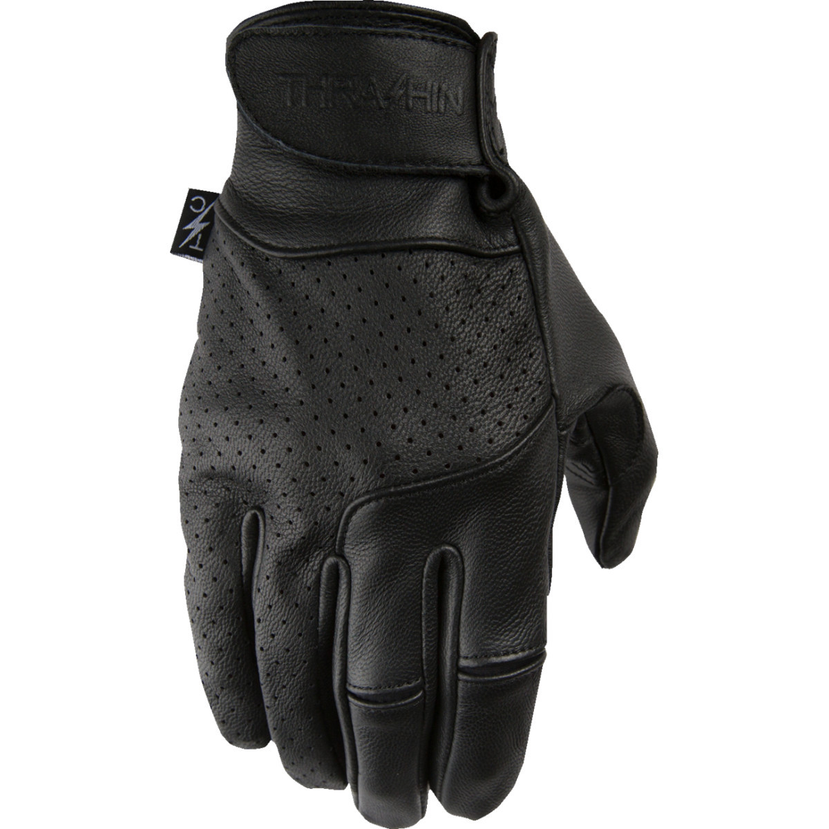 Thrashin Supply CO. #TSG-0001-08 - Siege Leather Gloves - Black - Small