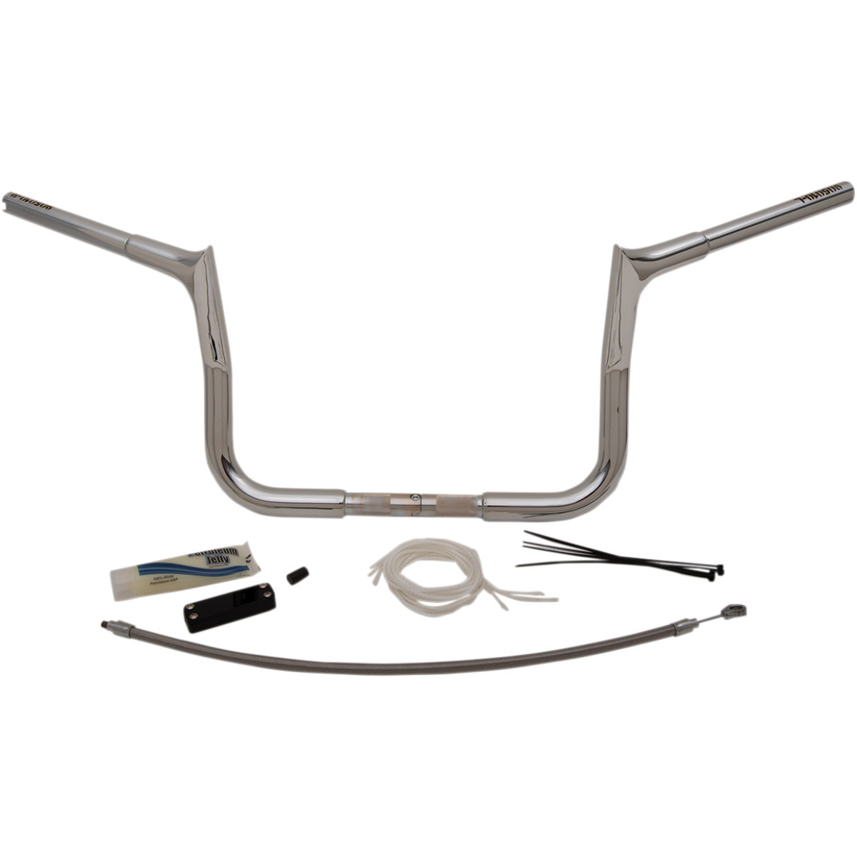 FAT Baggers INC. #909110 - 1-1/4" EZ Install Pointed Top Handlebar Kit - 10" - Chrome