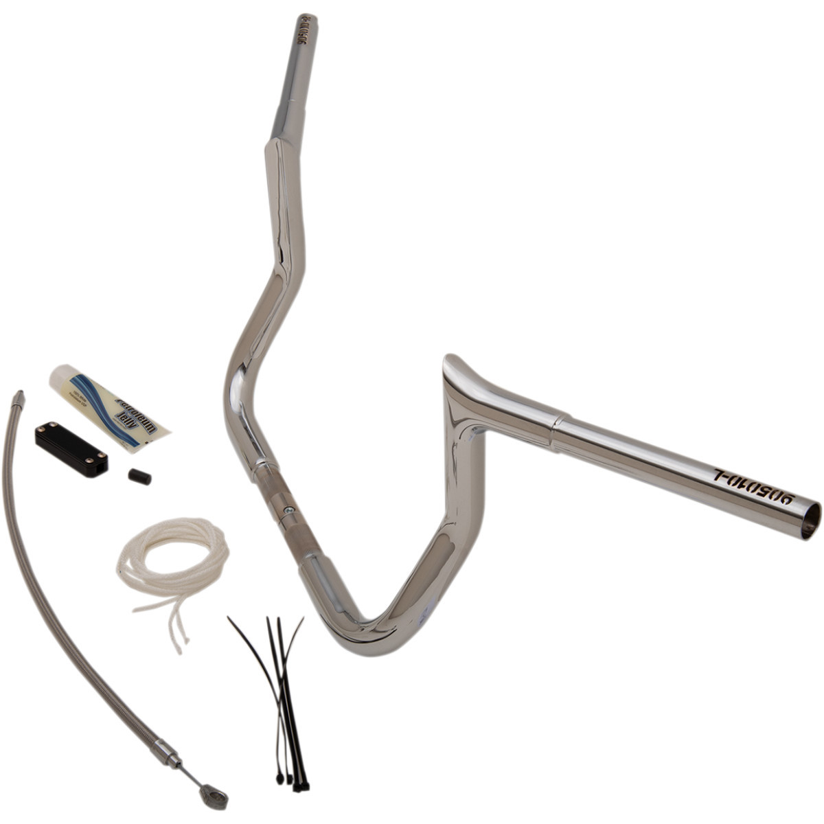 FAT Baggers INC. #909110 - 1-1/4" EZ Install Pointed Top Handlebar Kit - 10" - Chrome