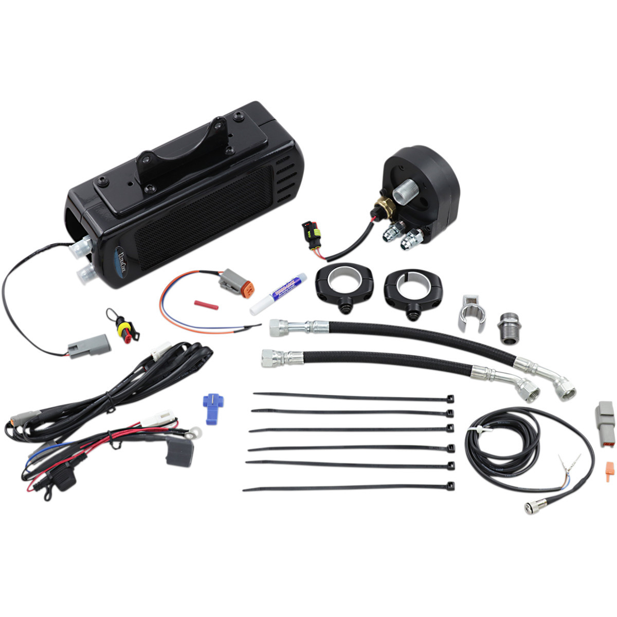 Ultracool #SMT-2G - Side Mount Oil Cooler Kit - Gloss Black - Touring