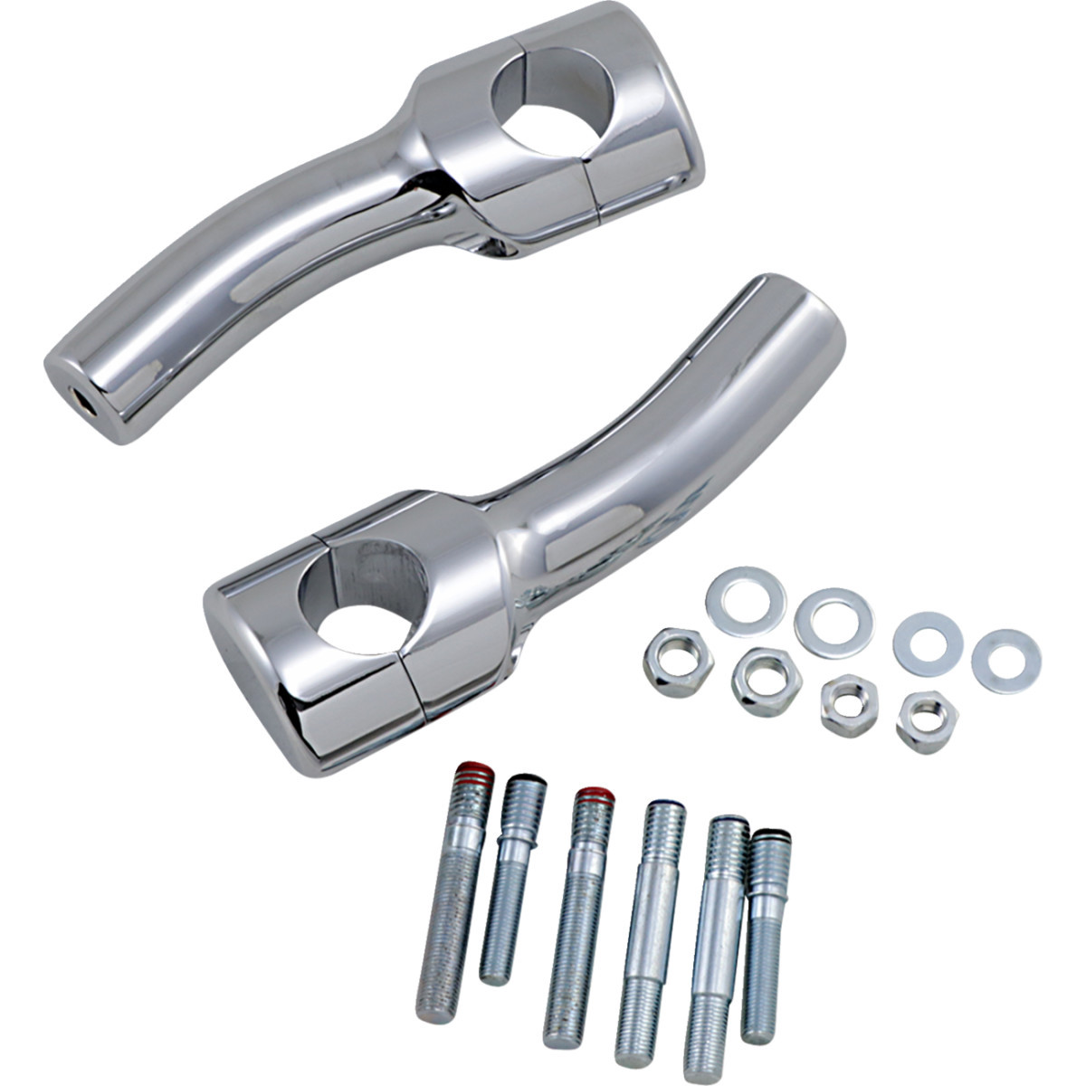 Drag Specialties - Big Buffalo Handlebar Risers - Pullback - 5-1/2" - Chrome