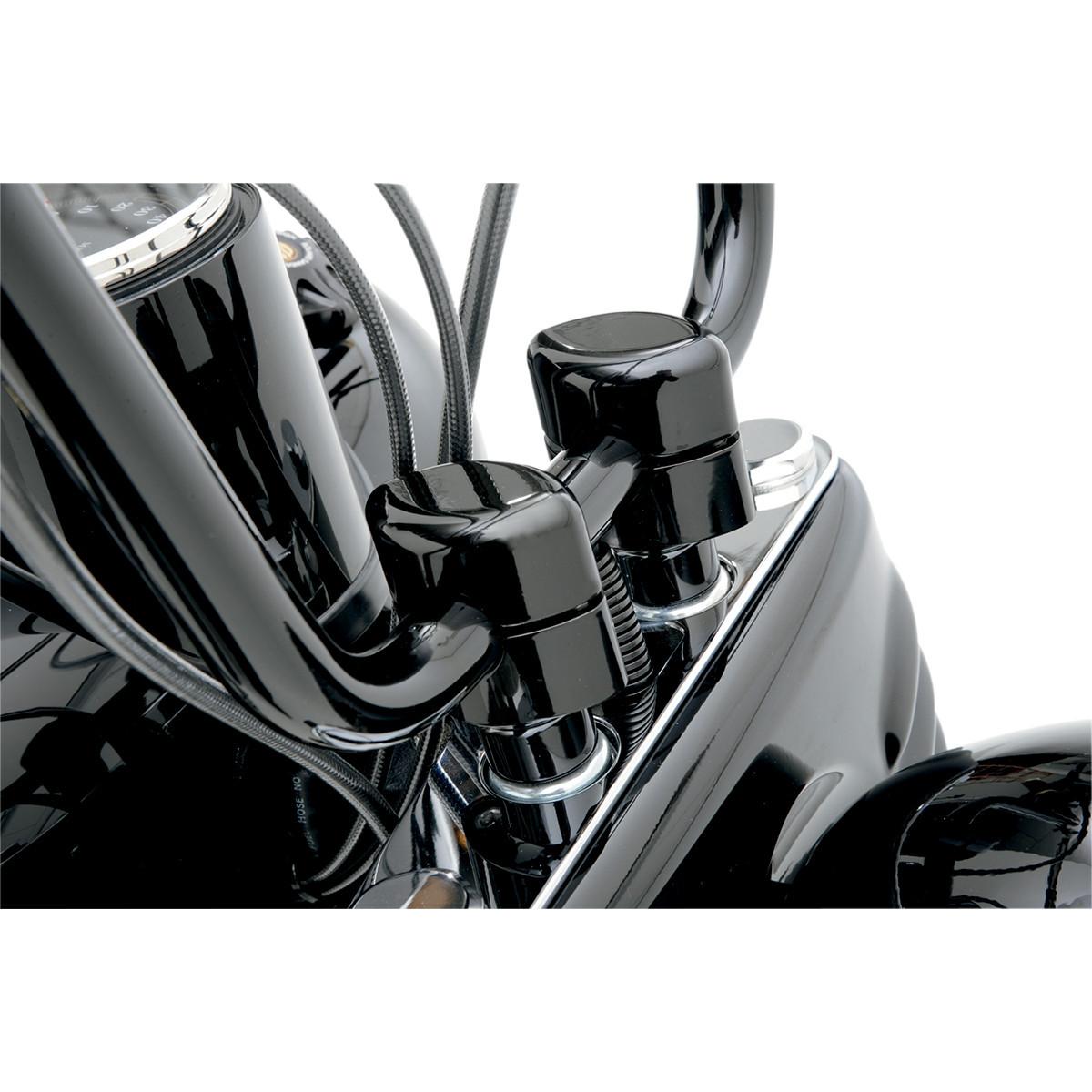 LA Choppers #LA-7402-01B - Handlebar Risers for 1" Handlebars - Smooth - 1-1/2" - Black
