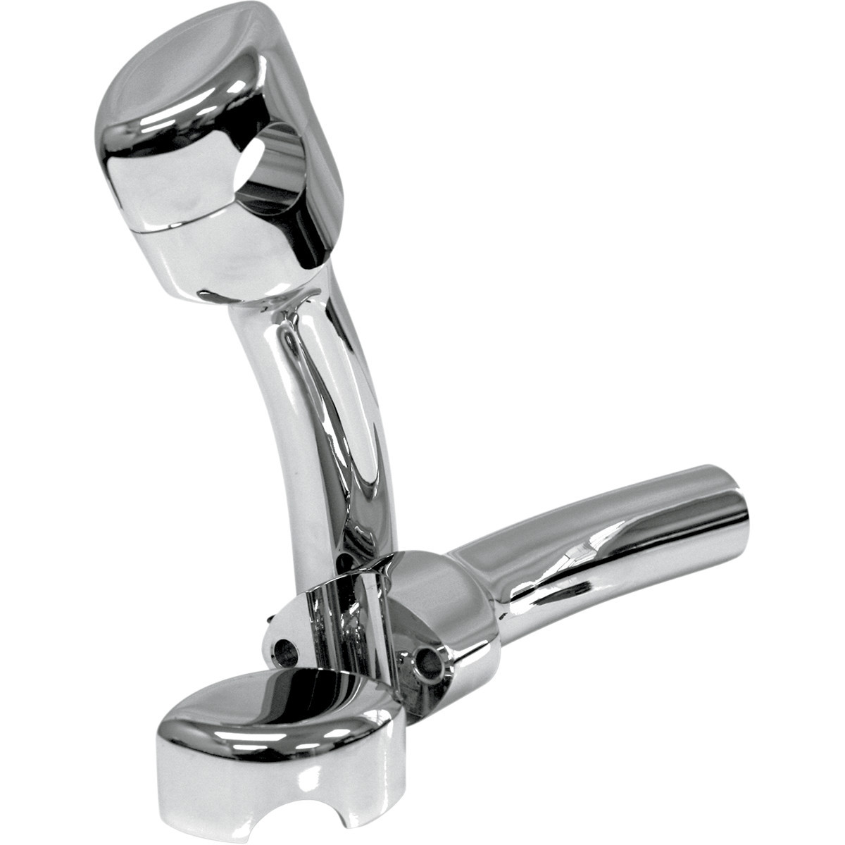 LA Choppers #LA-7406-05 - Hefty Smooth Handlebar Risers for 1-1/4" Handlebars - Pullback - 5-1/2" - Chrome