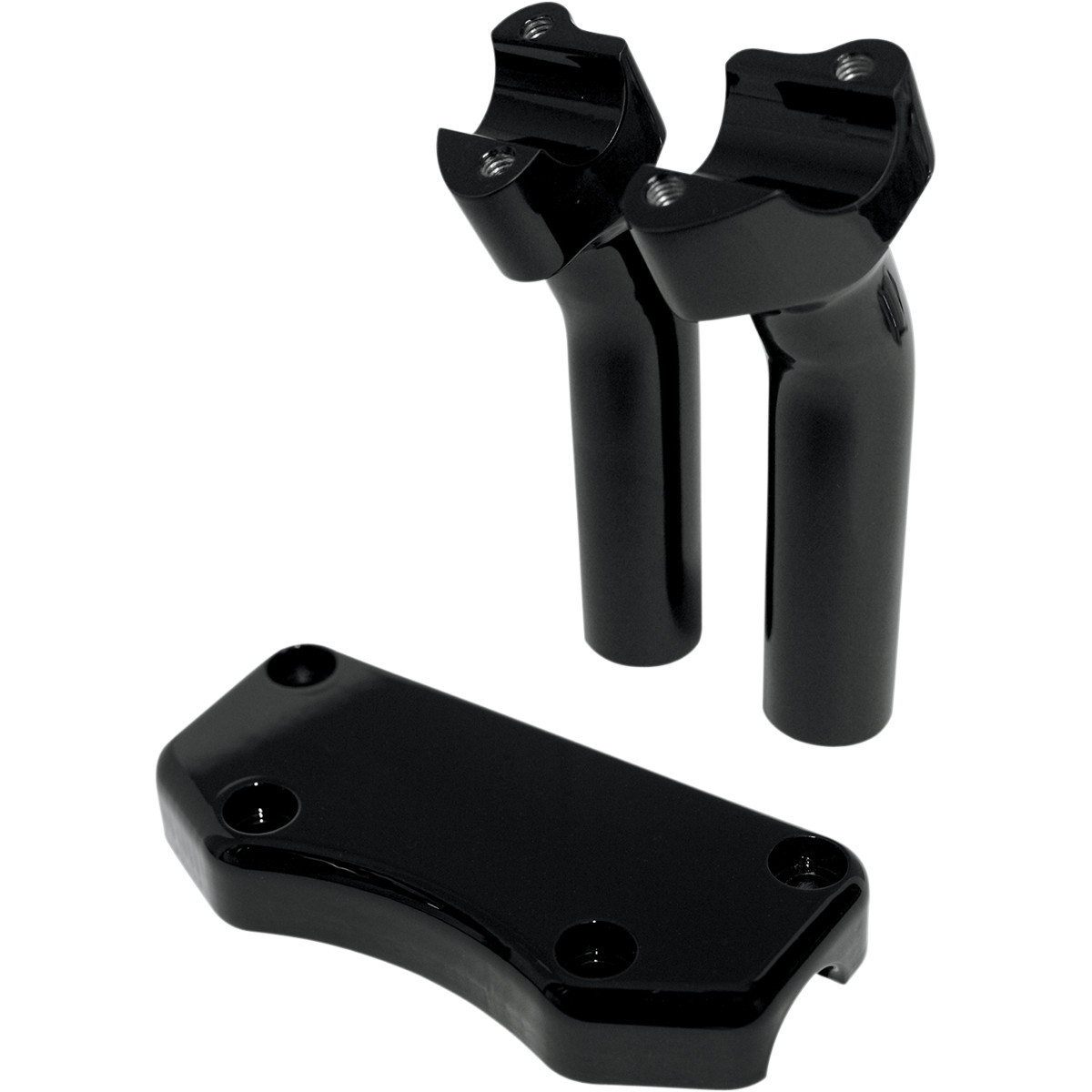 Drag Specialties - Handlebar Riser & Top Clamp Kit - 5-1/2" - Buffalo - Black