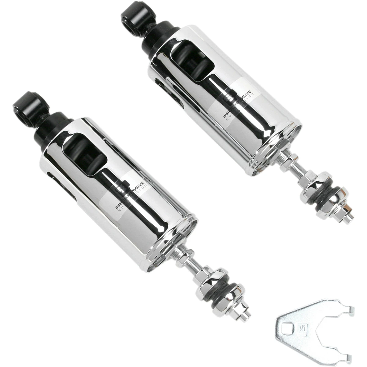 Progressive Suspension #422-4037C - 422 Series Adjustable Shocks - 950 lb/in - Chrome - Standard