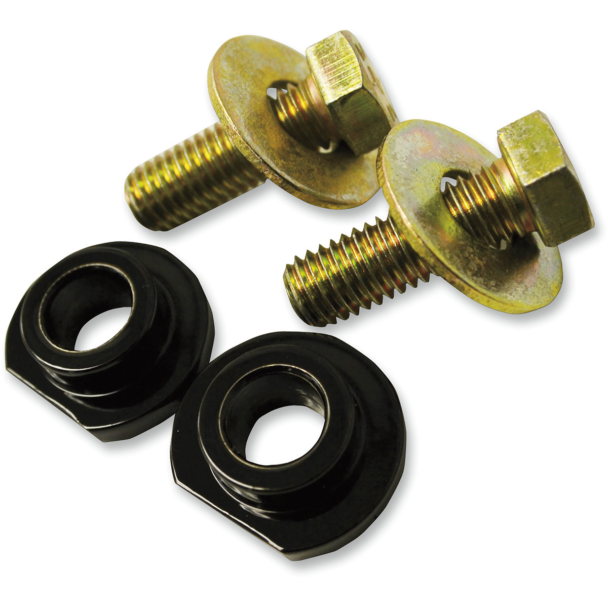 LA Choppers #LA-7409-01 - Blackline Handlebar Riser Adapter Kit - FXS