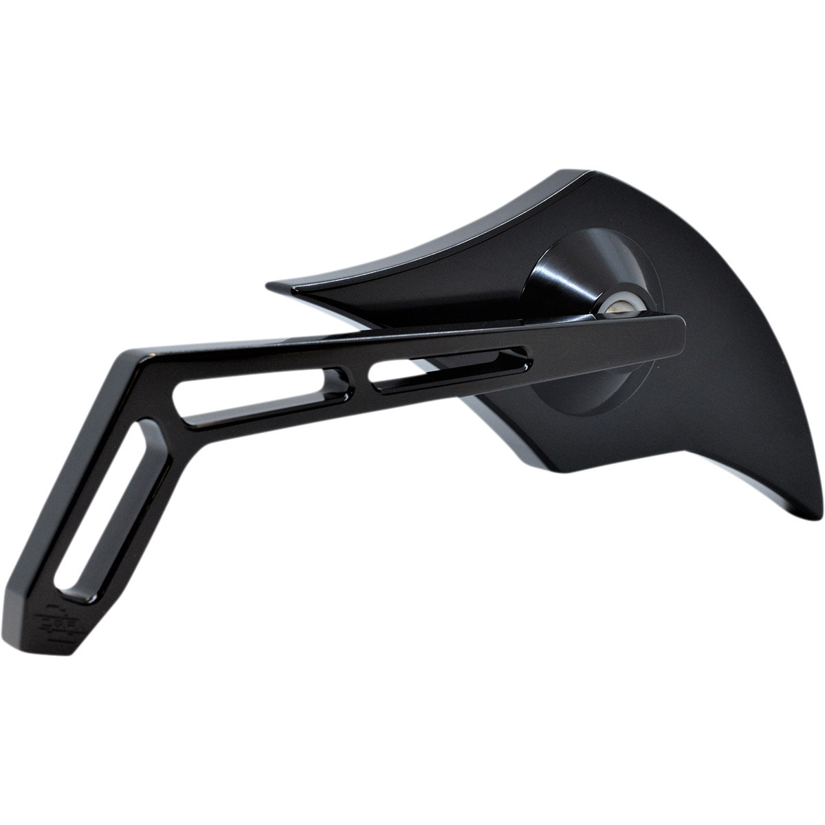 Pro-one Perf.mfg. #102300AB - Mirror - Weekend Warrior - Side View - Cut-Out/Flame Head - Oblong - Black - Left