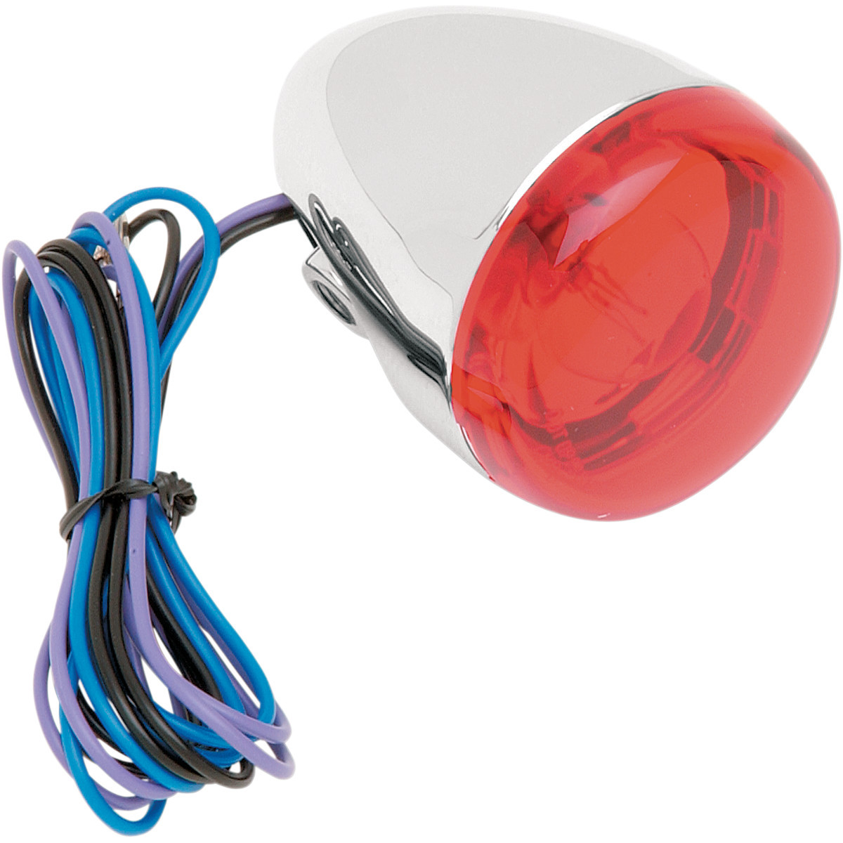 Chris Products #8887R - Turn Signal - Chrome/Red