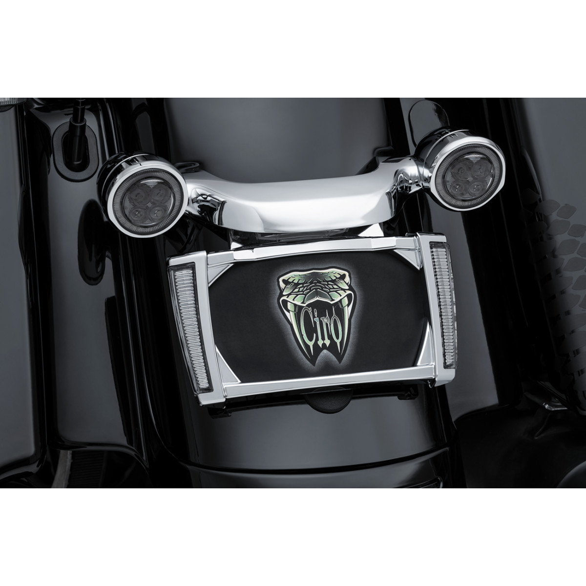 Ciro #40301 - License Plate Frame - Chrome - Smoke