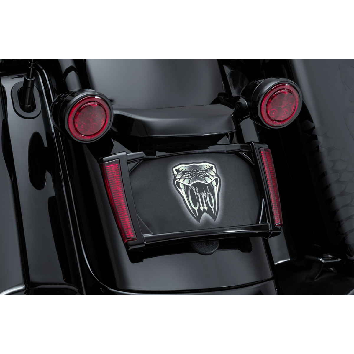 Ciro #40302 - License Plate Frame - Black - Red