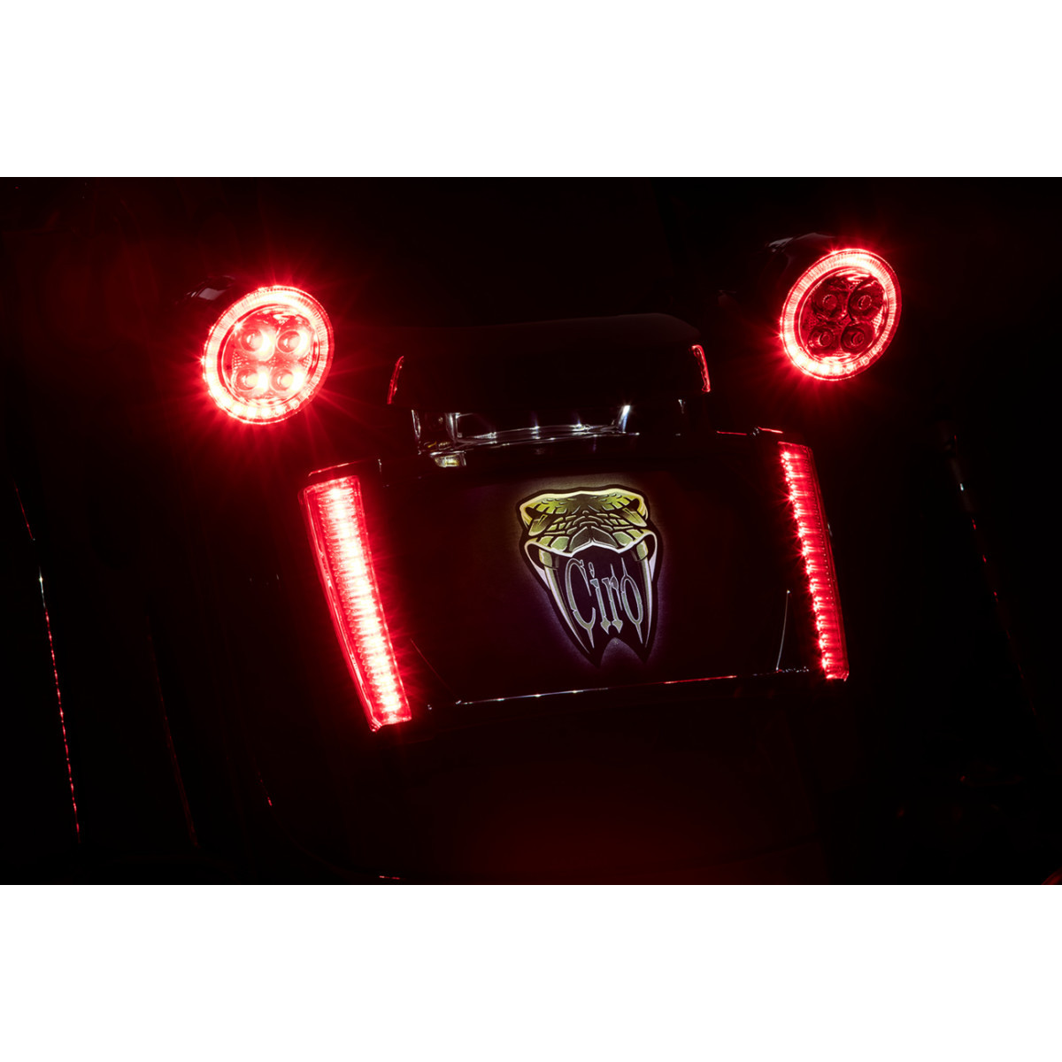 Ciro #40302 - License Plate Frame - Black - Red