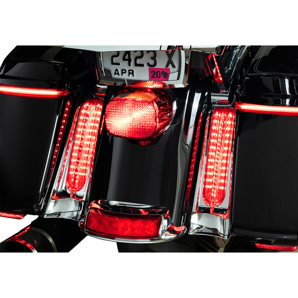 Ciro #40048 - Filler Panel Light - Clear Lens - Red LEDs - Chrome