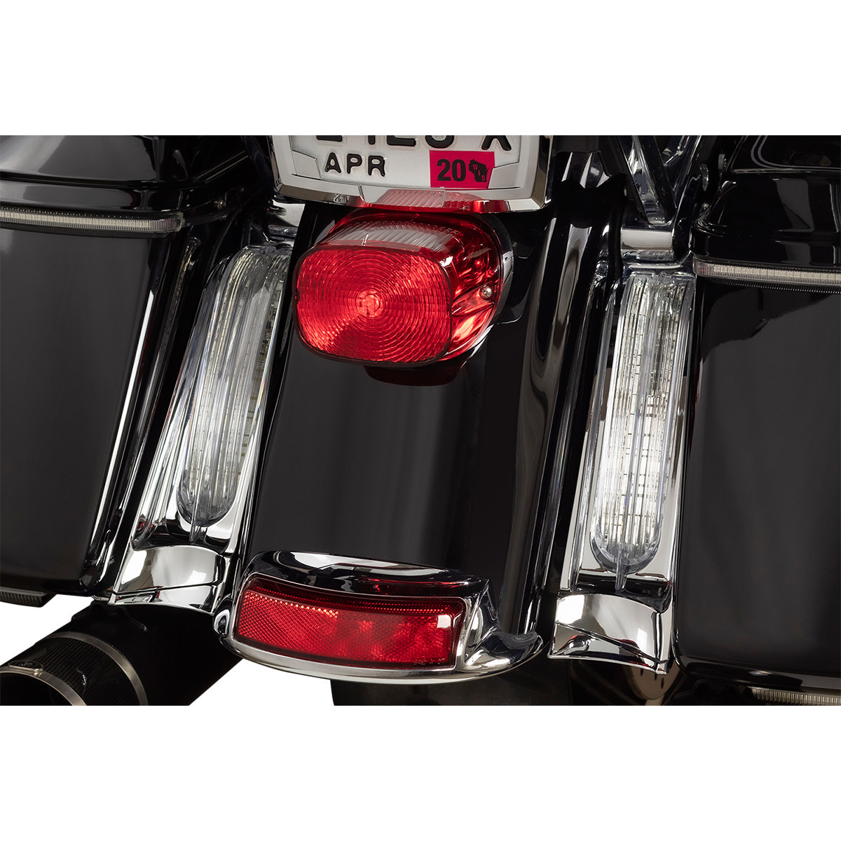 Ciro #40048 - Filler Panel Light - Clear Lens - Red LEDs - Chrome