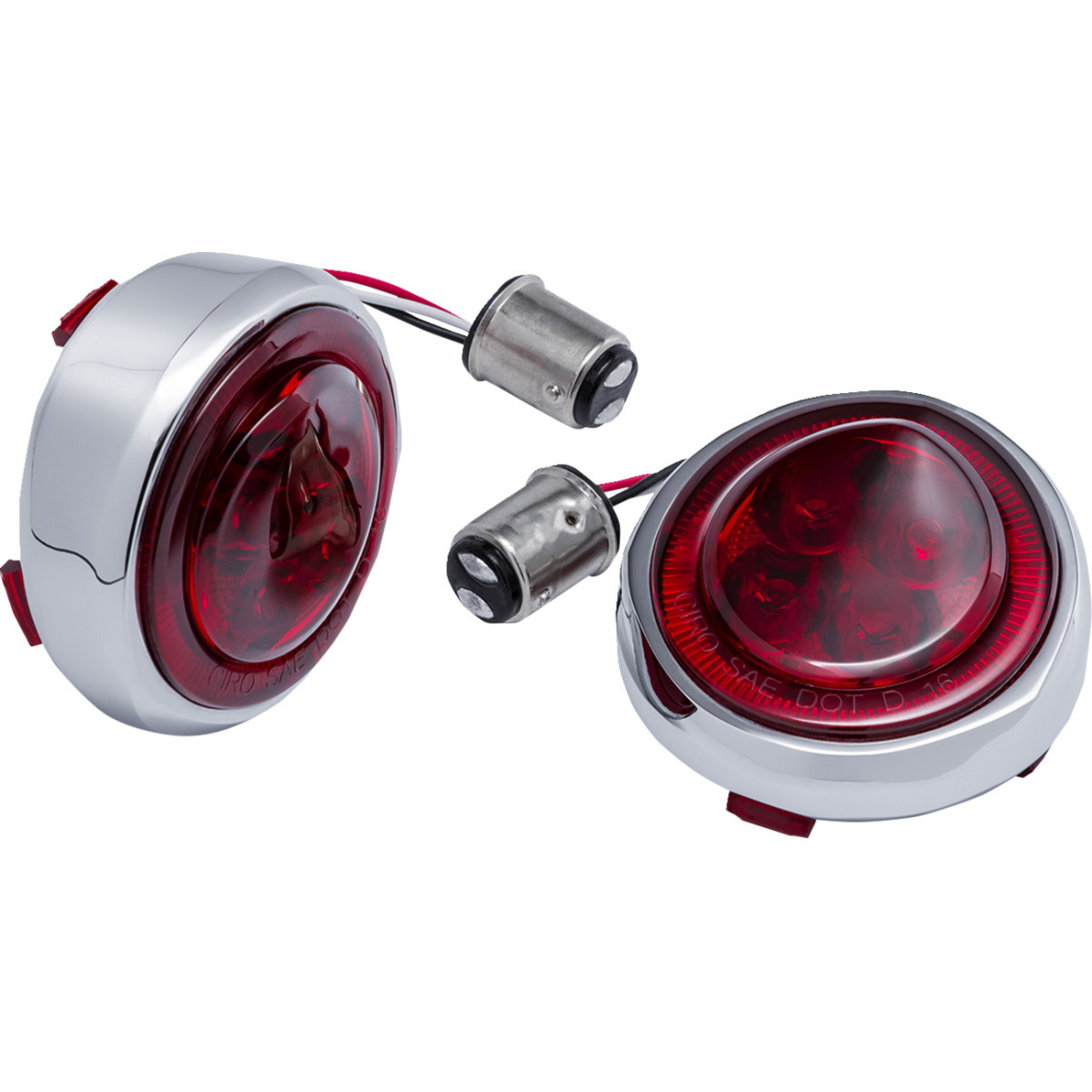 Ciro #45700 - Turn Signal Insert - Red LED - Red Lens - Chrome