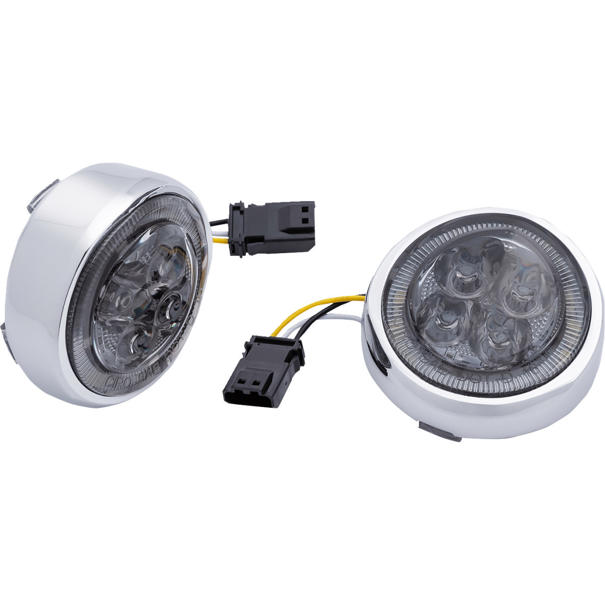 Ciro #45603 - Turn Signal Insert - Front - Chrome/Smoke