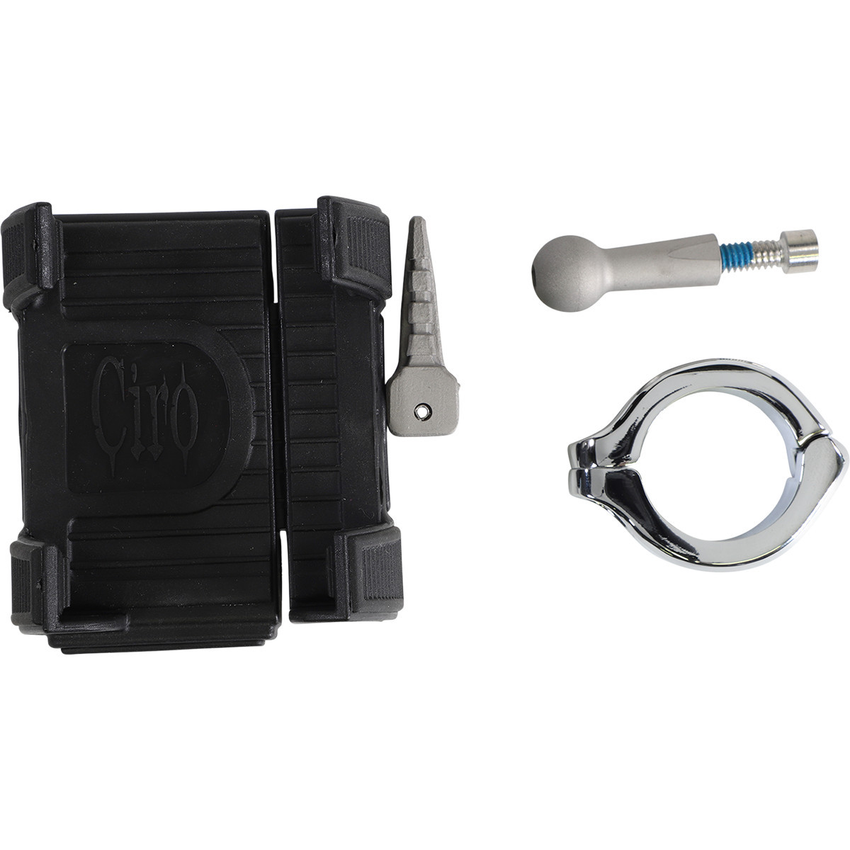 Ciro #50314 - Phone Holder - 1-1/4" Handlebar Mount - Chrome