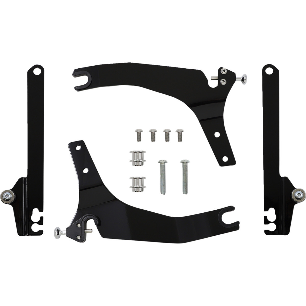 Cobra #602-2044B - Backrest Kit - 14" - Black - Dyna