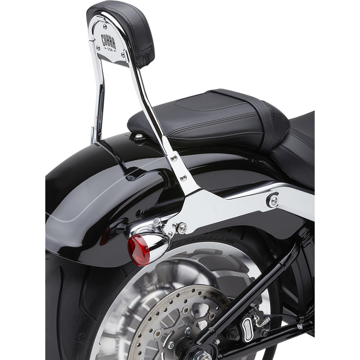 Cobra #602-2007 - Backrest Kit - 14" - Chrome - Softail
