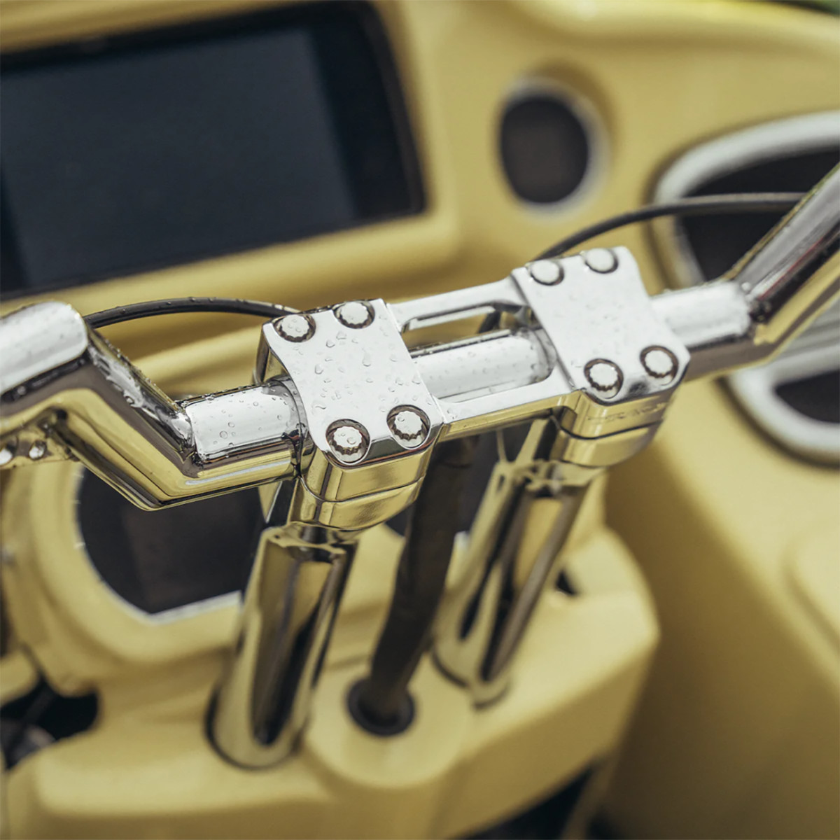Trask #TM-8601-4CH - Assault Handlebar Risers - 4" x 1-1/4" - Chrome