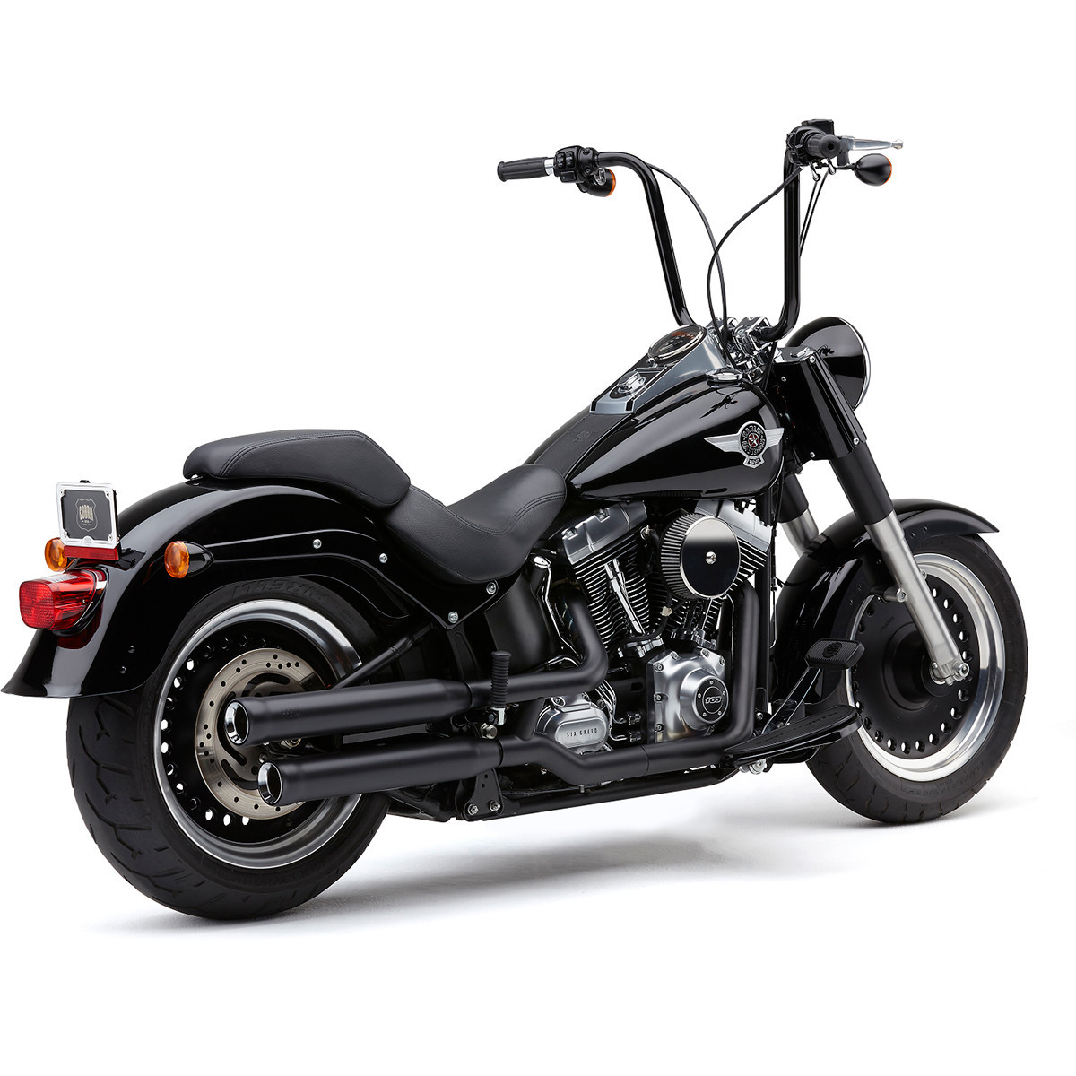 Cobra #6041B - Neighbor Hater Slip-On Mufflers - 3" - Raven Black - Fat Boy