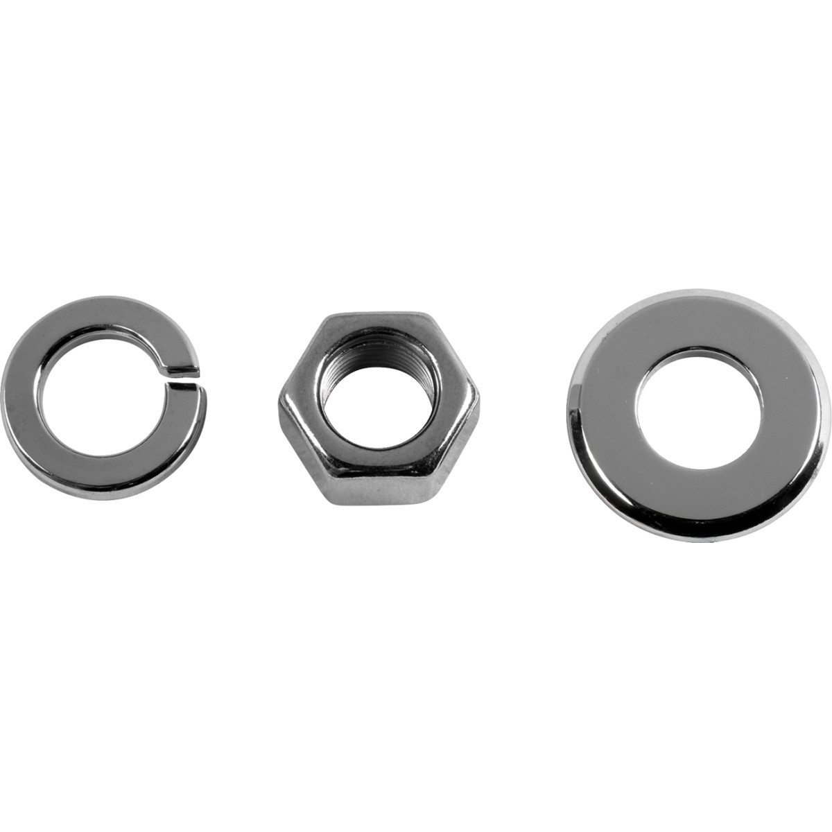 Colony #8769-3 - Nuts with Washers Kit - Front/Axle - Hex - Chrome - '72-'07 Harley-Davidson