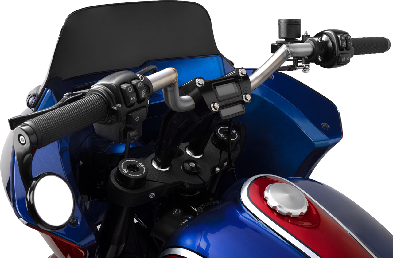 Thrashin #TSC-6500-1 - Handlebar Risers - Pull Back - 6-1/2" - Gauge Cutout - Black