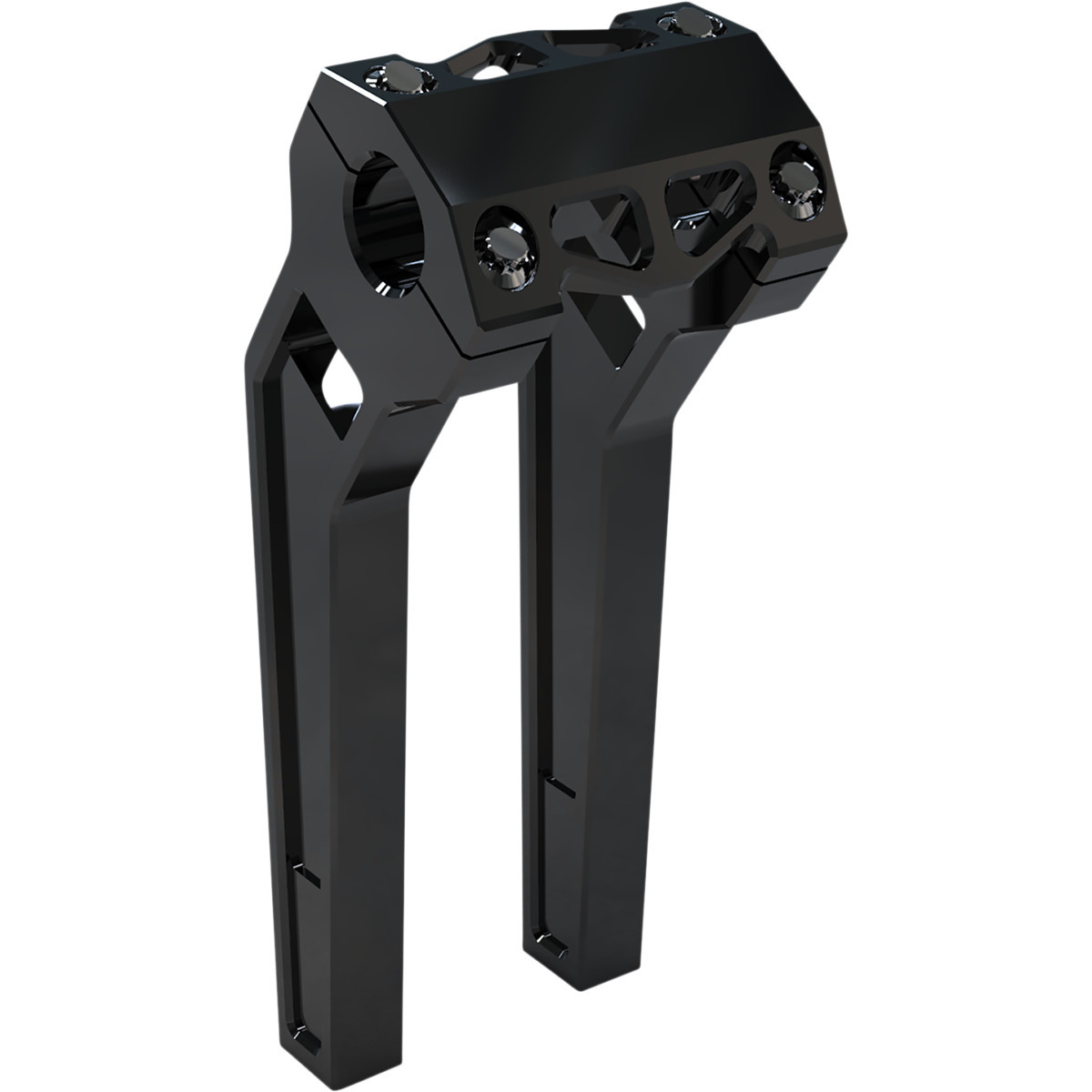 LA Choppers #LA-7481-10B - Performance Risers - Pullback - 10" x 1-1/4" - Black Anodized