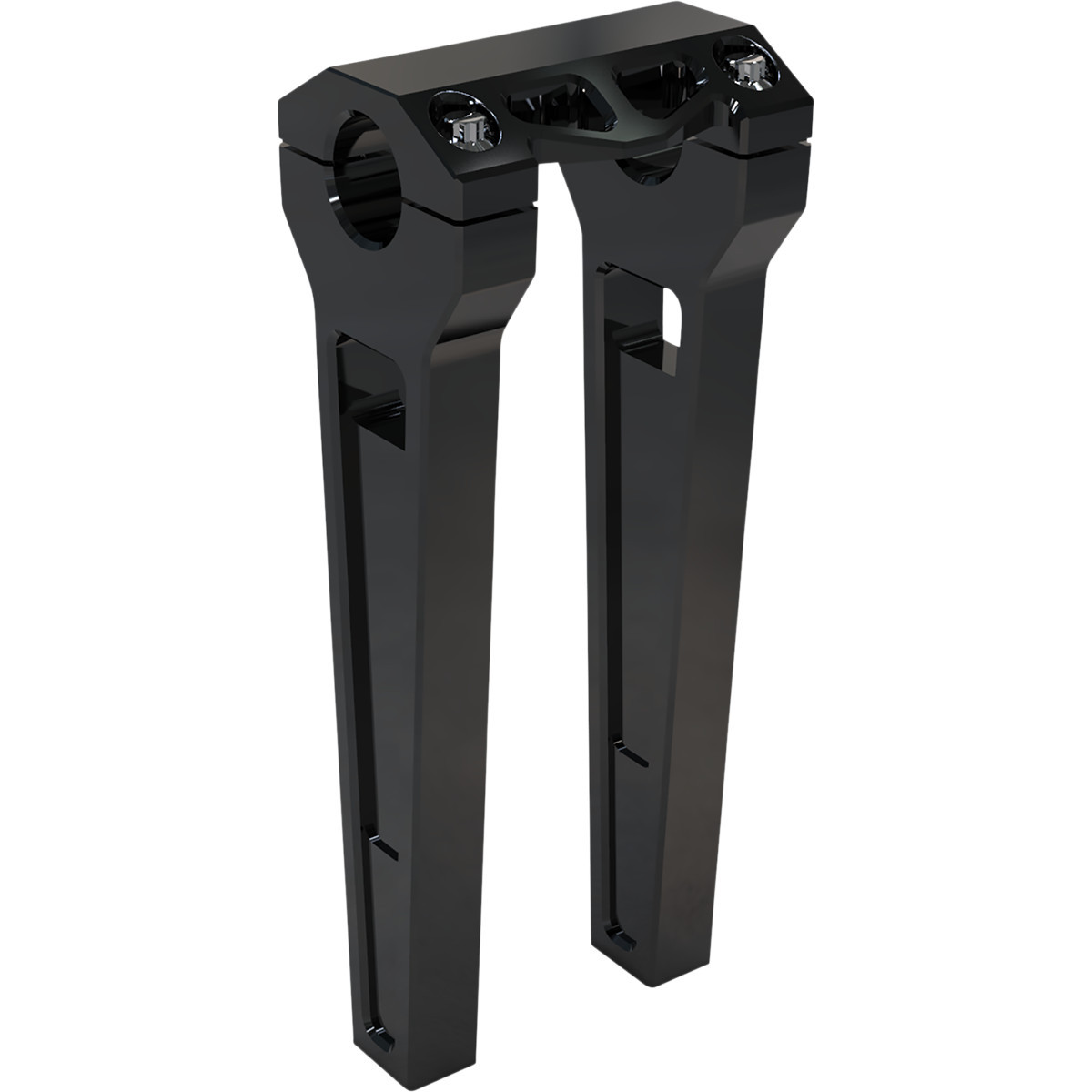 LA Choppers #LA-7480-10B - Performance Risers - Straight - 10" x 1-1/4" - Black Anodized
