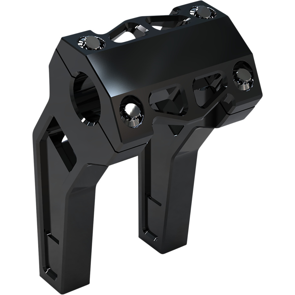 LA Choppers #LA-7481-06B - Performance Risers - Pullback - 6" x 1-1/4" - Black Anodized