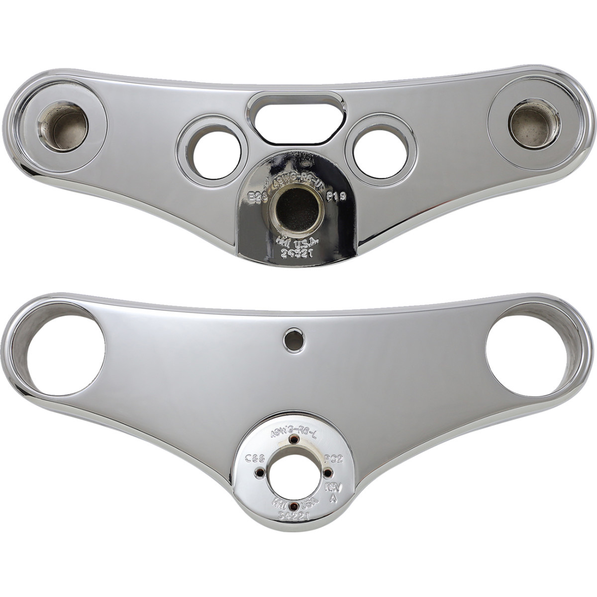 Hawg Halters #49WGCR6-HFS - Triple Tree - 49 mm - Chrome