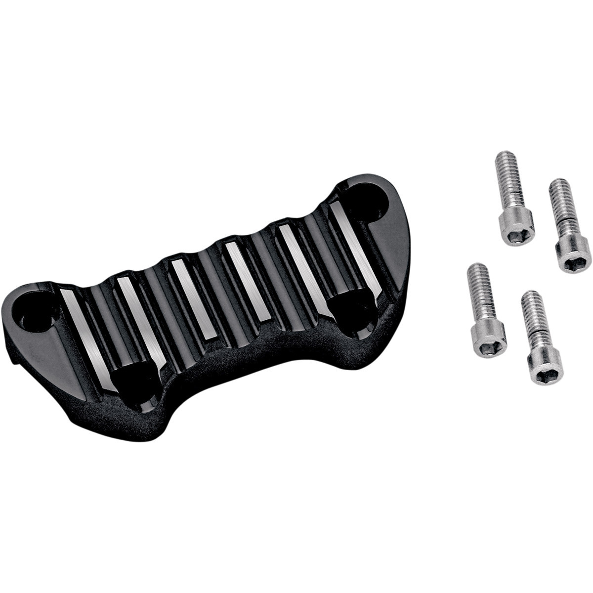 Covingtons #C1225-B - Billet Aluminum Handlebar Clamp - Finned - Black