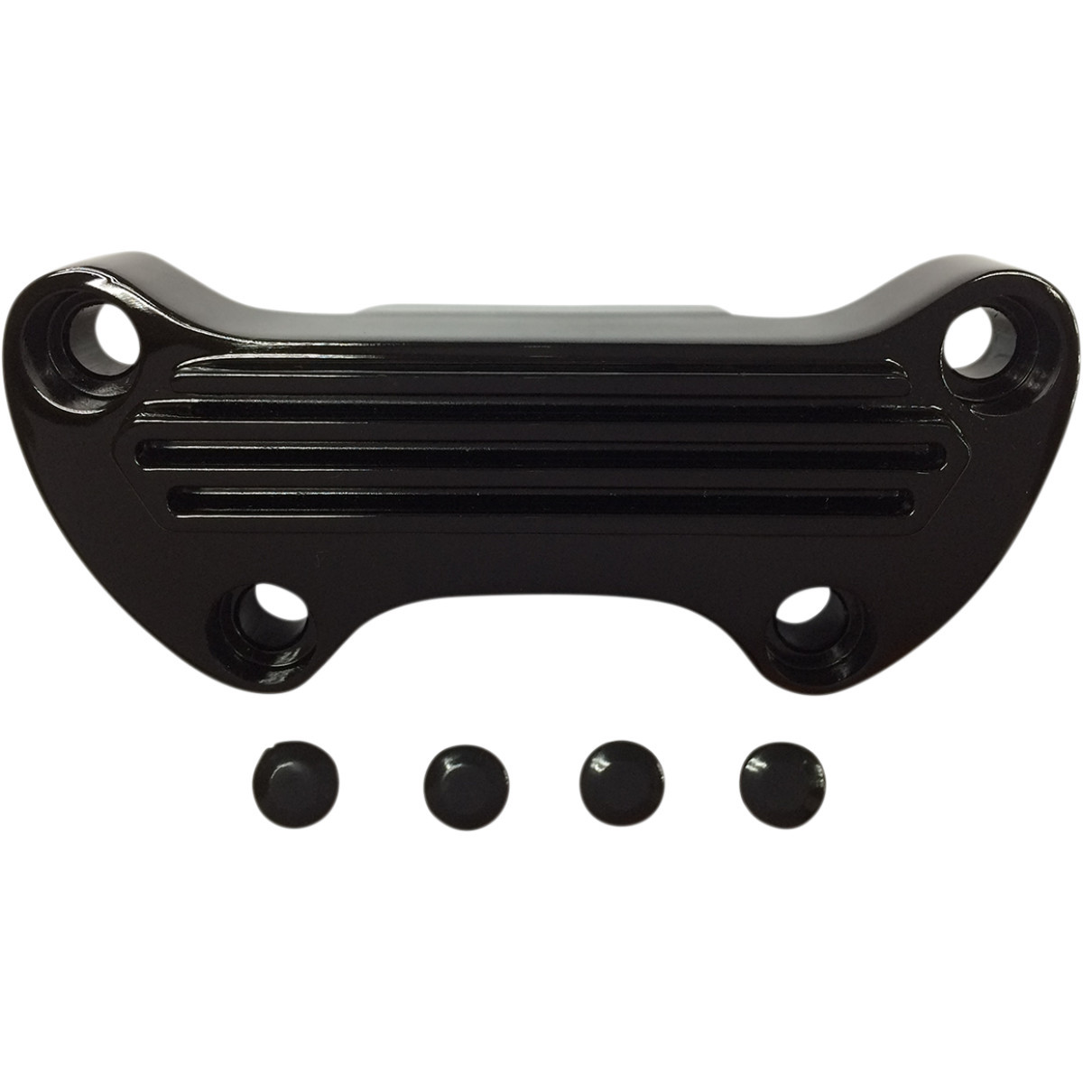 Drag Specialties - Handlebar Clamp - Finned - Black