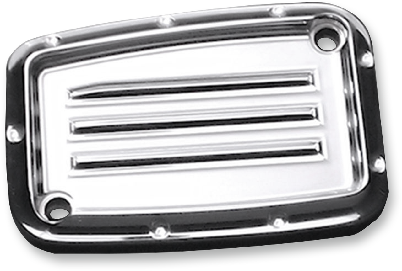 Master Cylinder Lid - Brake - Front - Finned - Chrome