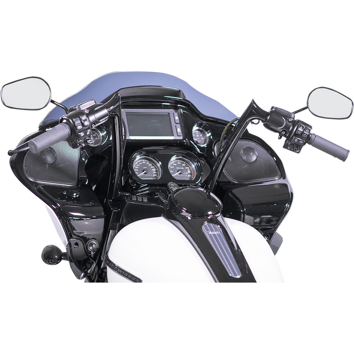 FAT Baggers INC. #906012-B - 1-1/4" EZ Install Pointed Top Handlebar - 12" - Black
